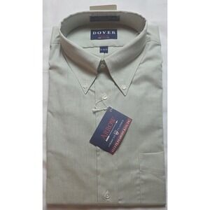 Vintage Arrow Dover Dress Shirt Mens 16 32/33 NWT Made in USA Pinpoint Green Lon